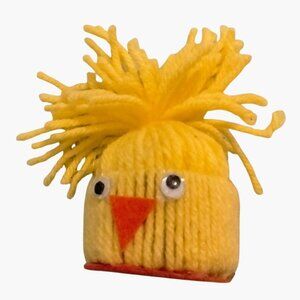 Yellow Yarn Chick Pom Pom Googly Eyes